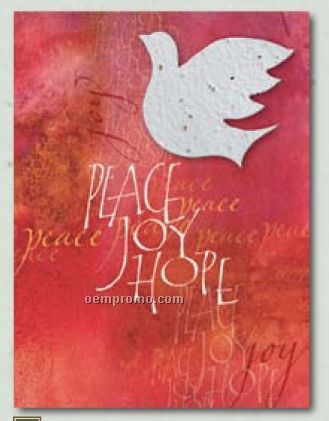 "Peace Dove" Holiday Greeting Card W/ Dove Ornament