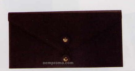 10"X5"X1/4" Genuine Leather Legal Size Document Envelope