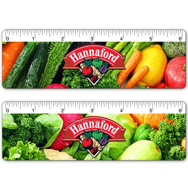 6" Ruler, Custom Four Color Lenticular Design, Custom Images And Effects