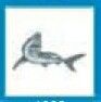 Animals Stock Temporary Tattoo - Great White Shark 3 (2"X2")