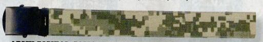 Army Digital Camouflage/ Khaki Beige Reversible Military Web Belt (44")