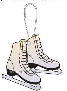 Ice Skates Zipper Pull