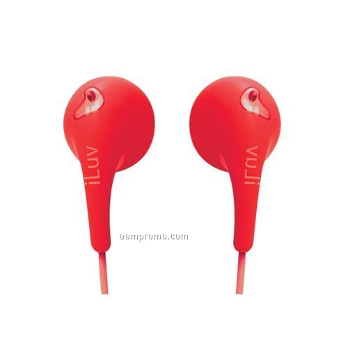 Iluv - Headphones / Earphones Bubble Gum II Earphones-red