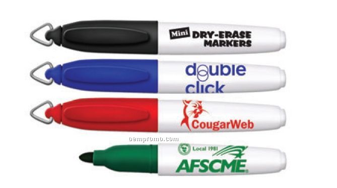 Mini Dry Erase Marker W/ Key Ring Clip