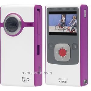 Cisco Flip Video Ultra Hd Digital Camcorder - White / Magenta