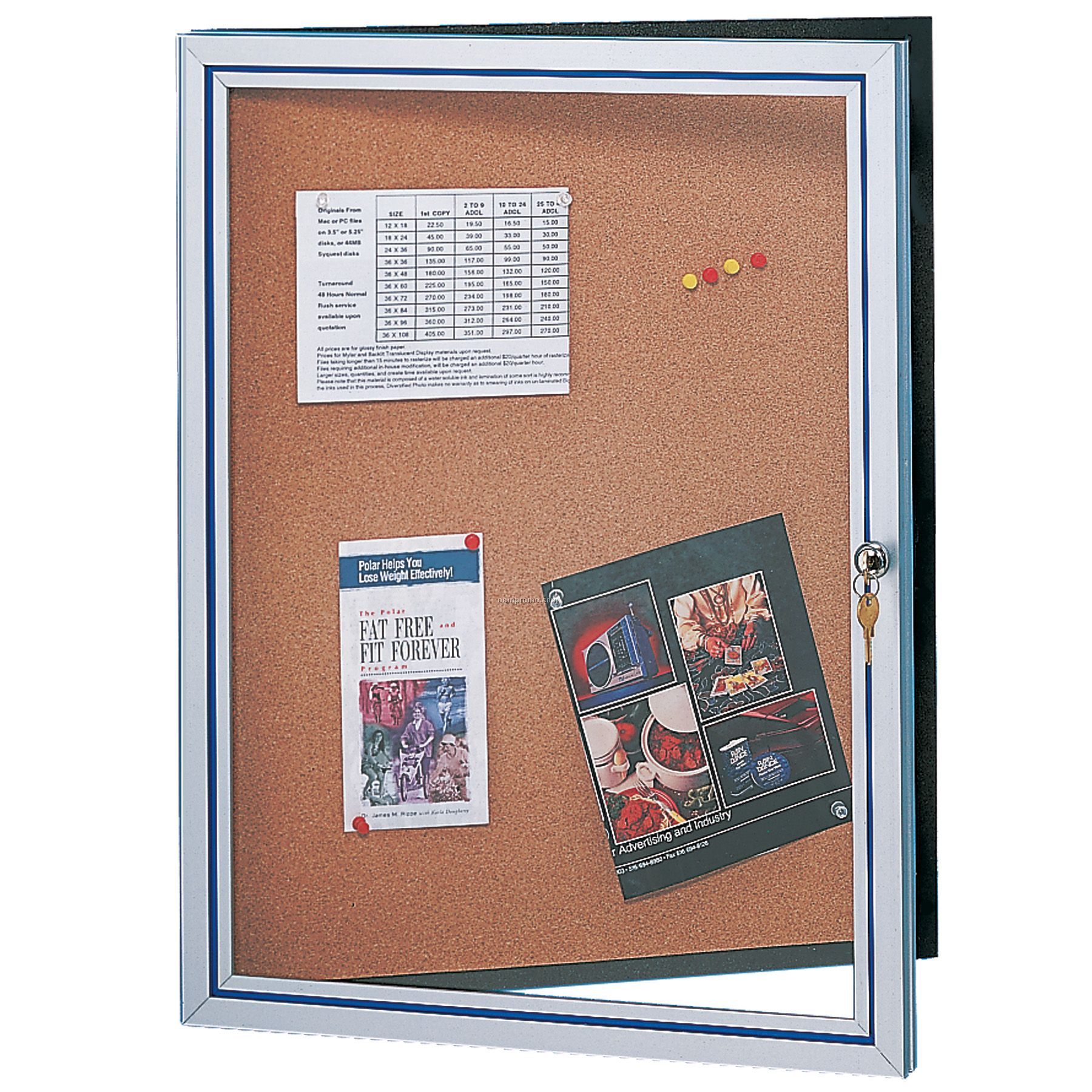 Cork Bulletin Board Hinged Cover(19"X25")