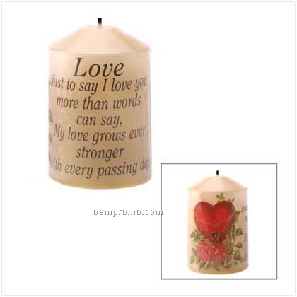 Poetic Love Candle
