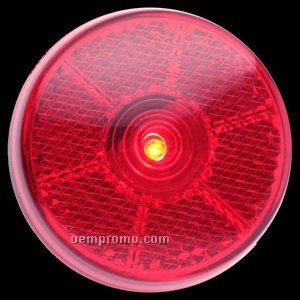 Red Round Light Up Reflector W/ Red LED (1.75")