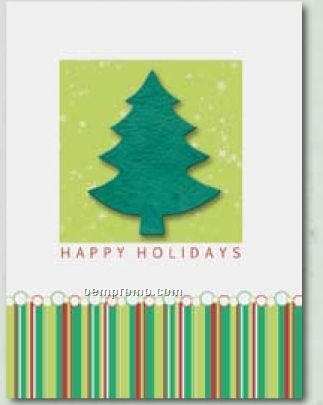 "Fresh & Fun" Holiday Greeting Card With Tree Ornament