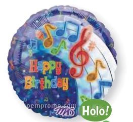 18" Happy Birthday Music Balloon