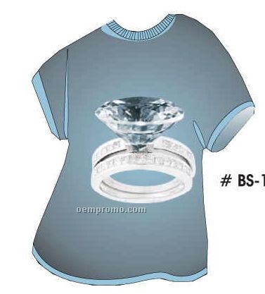Diamond Ring T Shirt Acrylic Coaster W/ Felt Back