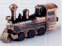 Early American Bronze Metal Pencil Sharpener - Locomotive