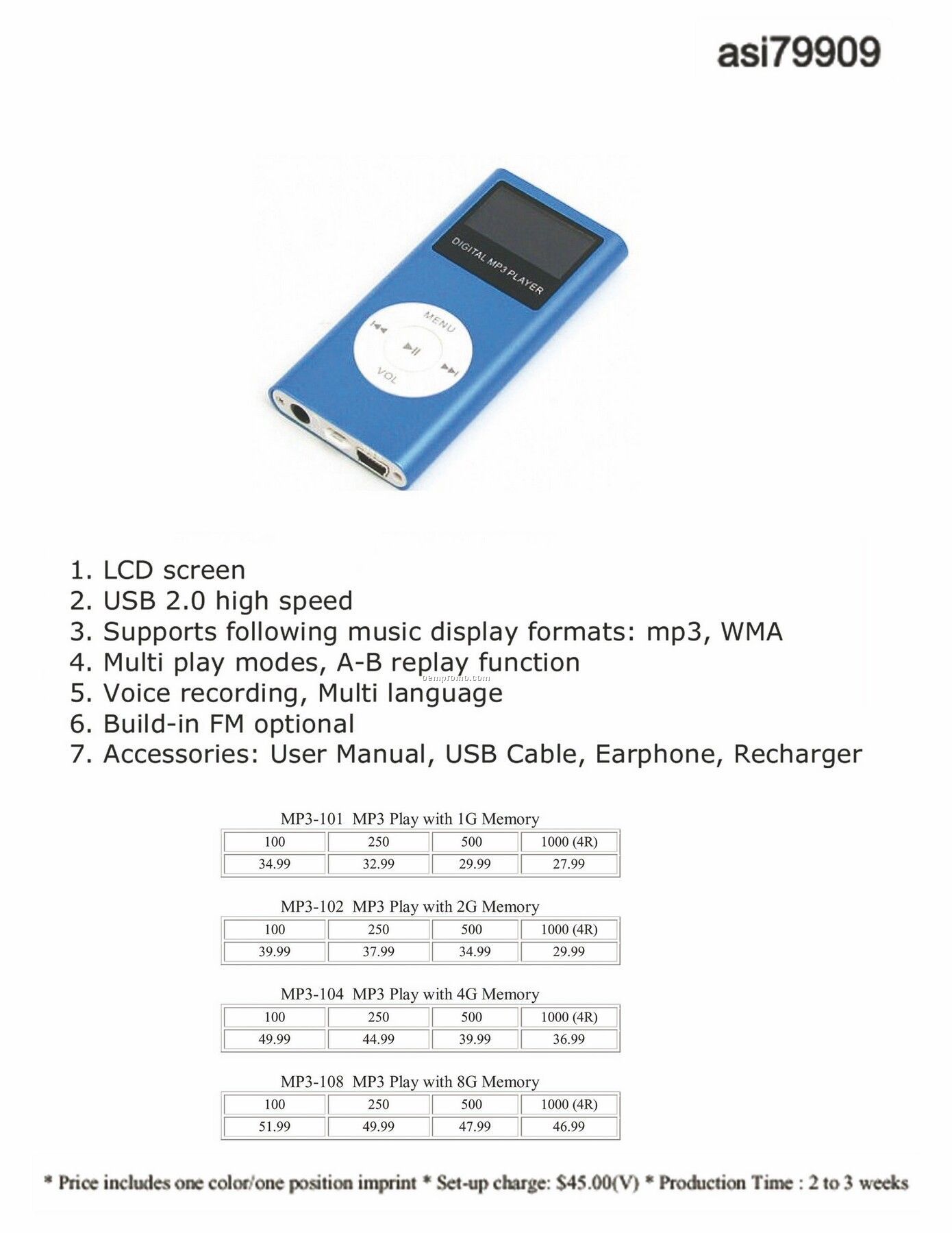 Mp3 Player With 2g Memory