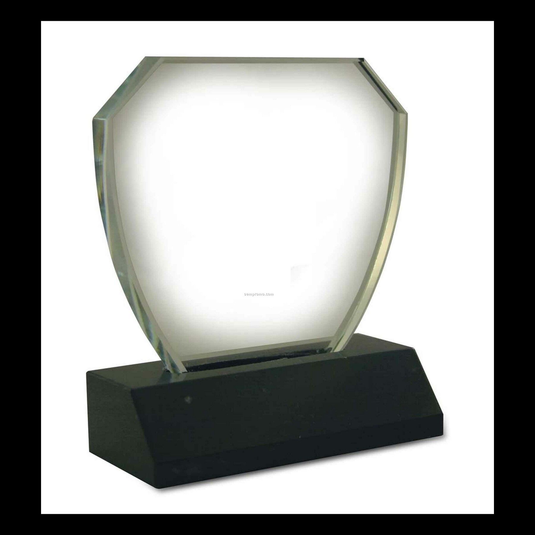 Shield Award With Black Marble Base - Medium