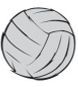Stock Cartoon Volleyball Mascot Chenille Patch