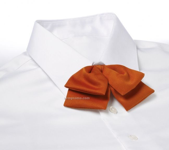 Wolfmark Adjustable Band Polyester Satin Floppy Bow Tie - Orange