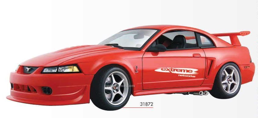 9" Red 2000 Ford Mustang Cobra R Convertible Die Cast Replica Vehicle