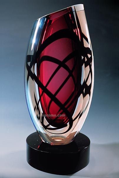Burgundy Atomic Vase