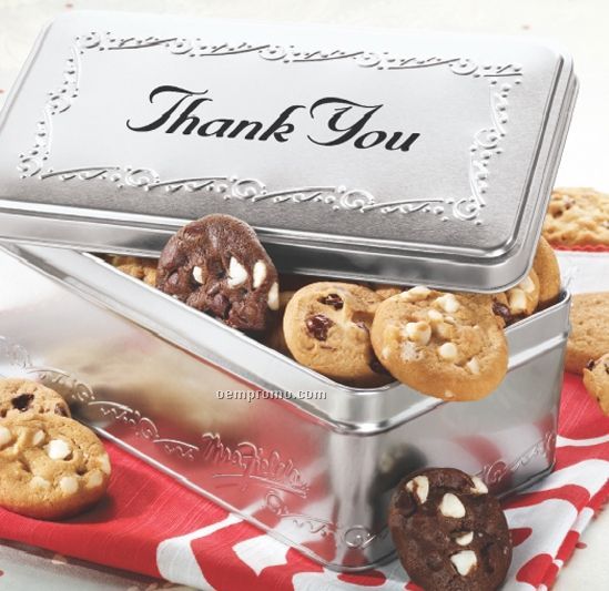 Embossed Personal Tin W/ Cookies