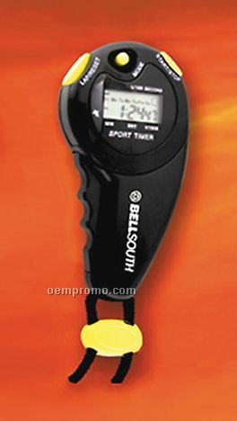 Ergonomic Digital Alarm Stopwatch With Lap Timer