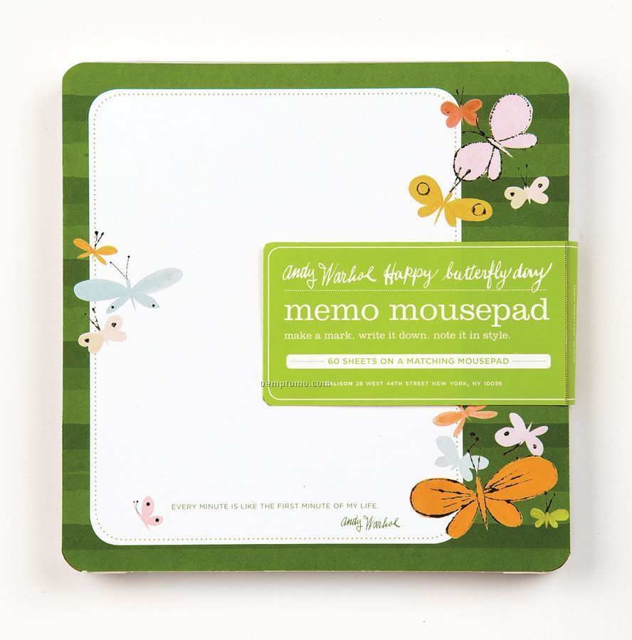 Happy Butterfly Day Memo Mousepad