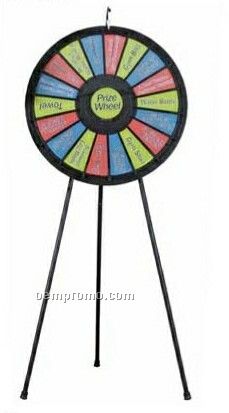 18-slot Black Floor Stand Prize Wheel Game
