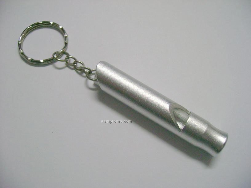 Aluminium Alloy Whistle With Keychain/Ring