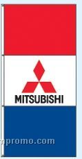 Single Face Dealer Interceptor Drape Flags - Mitsubishi