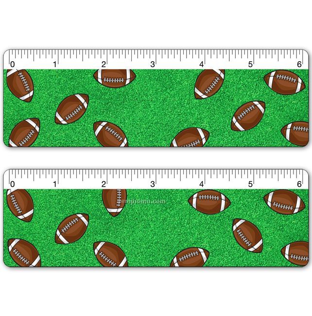 6" Ruler, American Footballs Lenticular Flip Stock Design, Blank