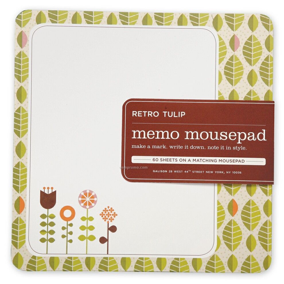 Retro Tulip Memo Mousepad