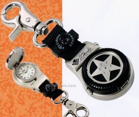Tire Cover Fob Watch With Compass