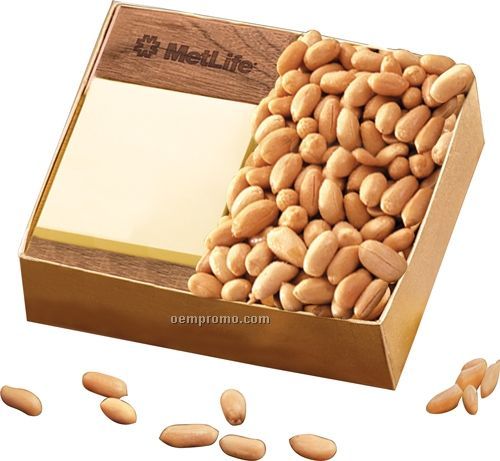 Walnut Post-it Note Holder W/ Choice Virginia Peanuts