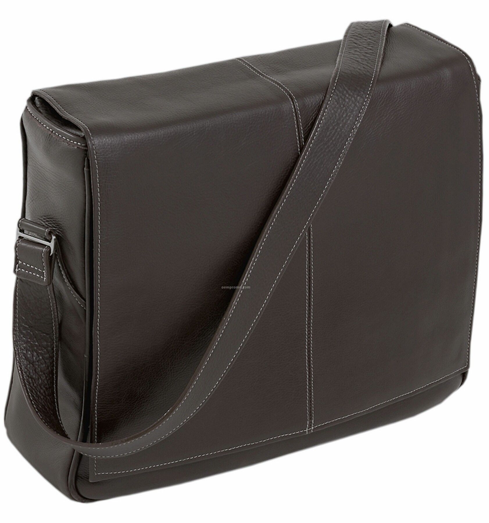 San Francesco Leather Messenger Bag - Chocolate Brown