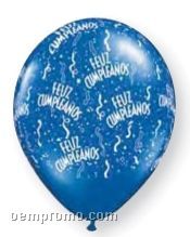 11" Jewel Feliz Cumpleanos Printed Latex Balloon