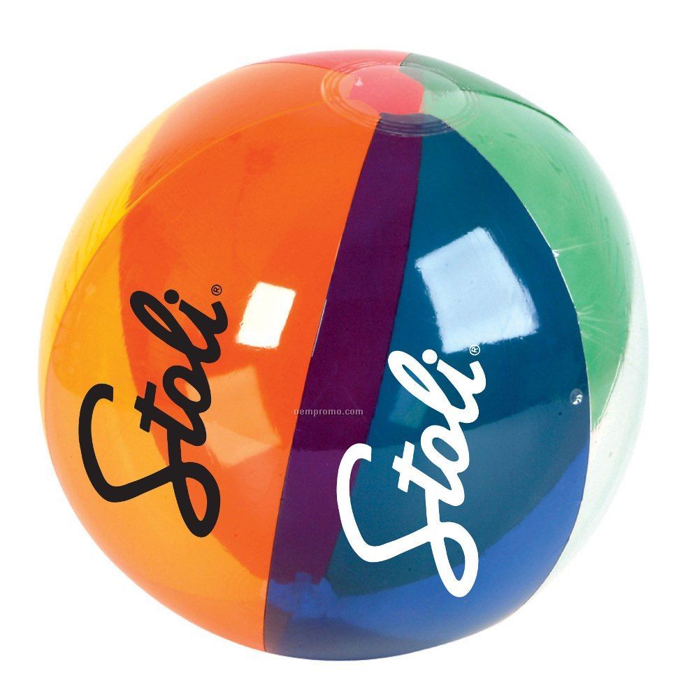 16" Translucent Multi-color Beach Ball