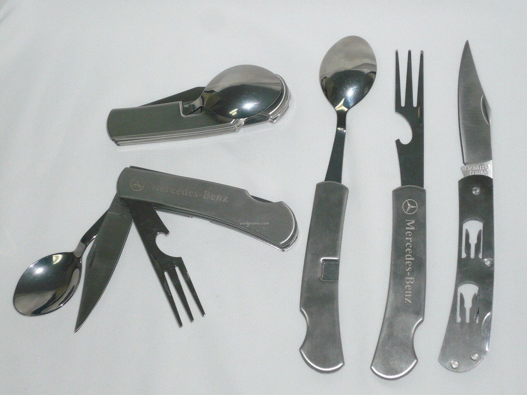 3 Function Camping Set W/ Knife, Spoon, & Fork