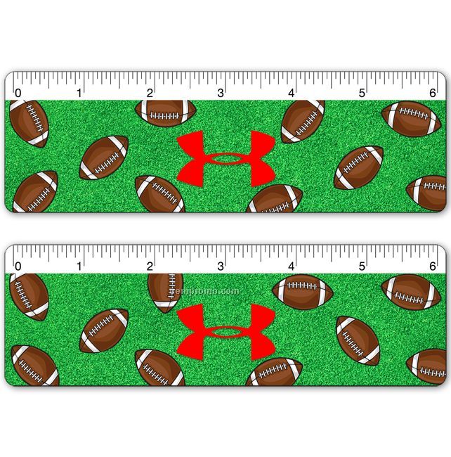 6" Ruler, American Footballs Lenticular Flip Stock Design, Imprinted