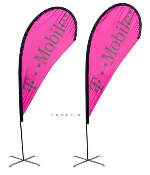 8' Double Sided Teardrop Banner System (Spot Color)