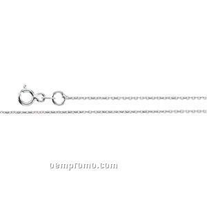 Ladies' 7" 14kw 1mm Diamond-cut Cable Chain Bracelet