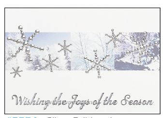 Silver Snowflakes In Forest Holiday Greeting Card (By 10/01/11)