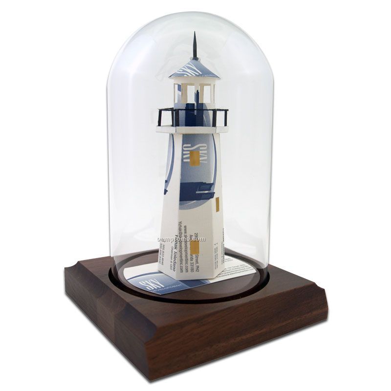 Stock Business Card Sculpture In A Dome - Lighthouse
