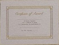 Stock Gold Foil Certificate