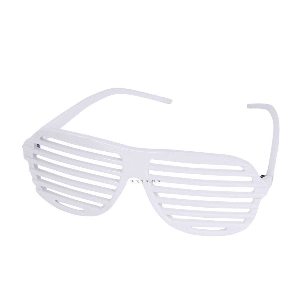 White Slotted Sunglasses