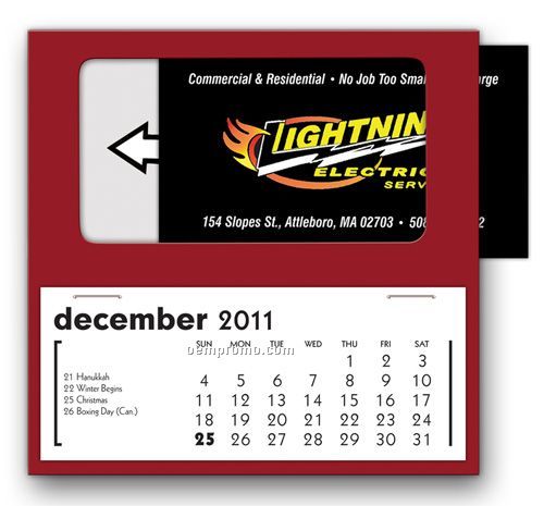 Basic Business Card Calendar