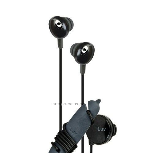 Iluv In-ear Stereo Earphone With Volume Control - Blk