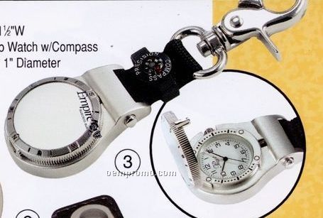 Key Fob Watch With Compass