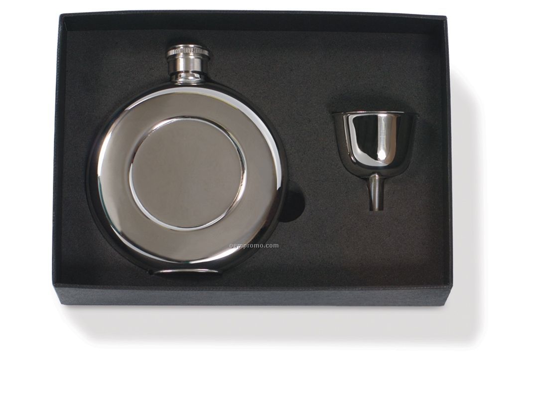 Round Pocket Flask Set