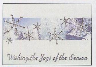 Silver Snowflakes In Forest Holiday Greeting Card (After 10/01/11)