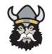 Stock Viking Head Mascot Chenille Patch