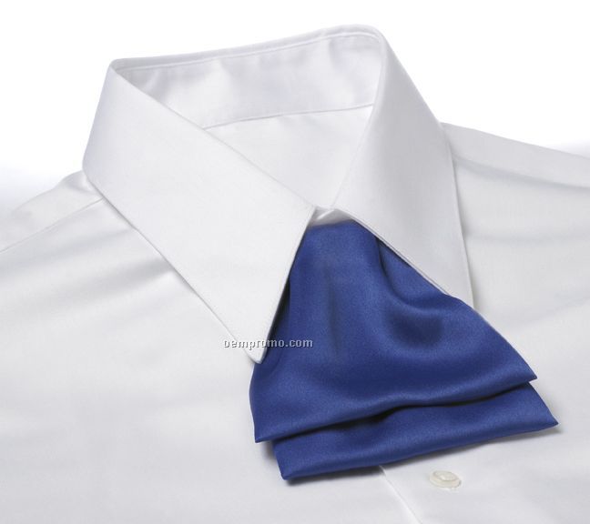 Wolfmark Polyester Satin Cascade Adjustable Band Tie - Royal Blue